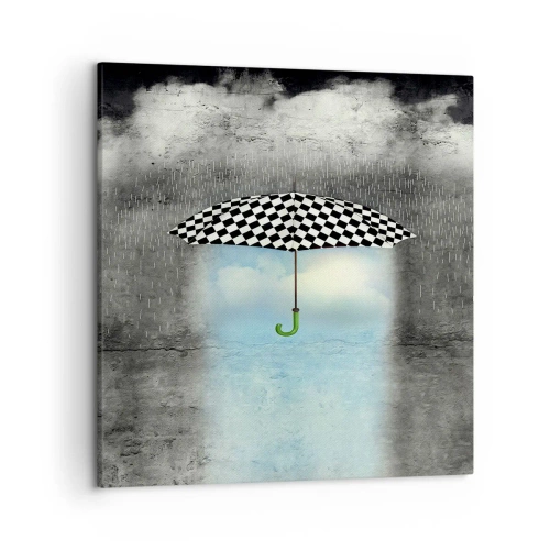 Lærredstryk - Billede på lærred - Og alligevel er det muligt - 50x50 cm