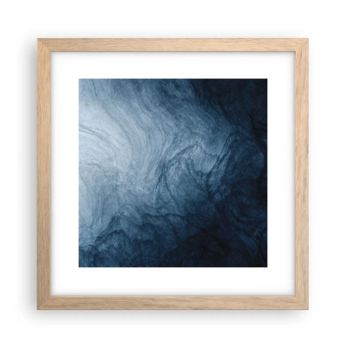 Plakat i ramme af lyst egetræ - Ind i dybet - 30x30 cm