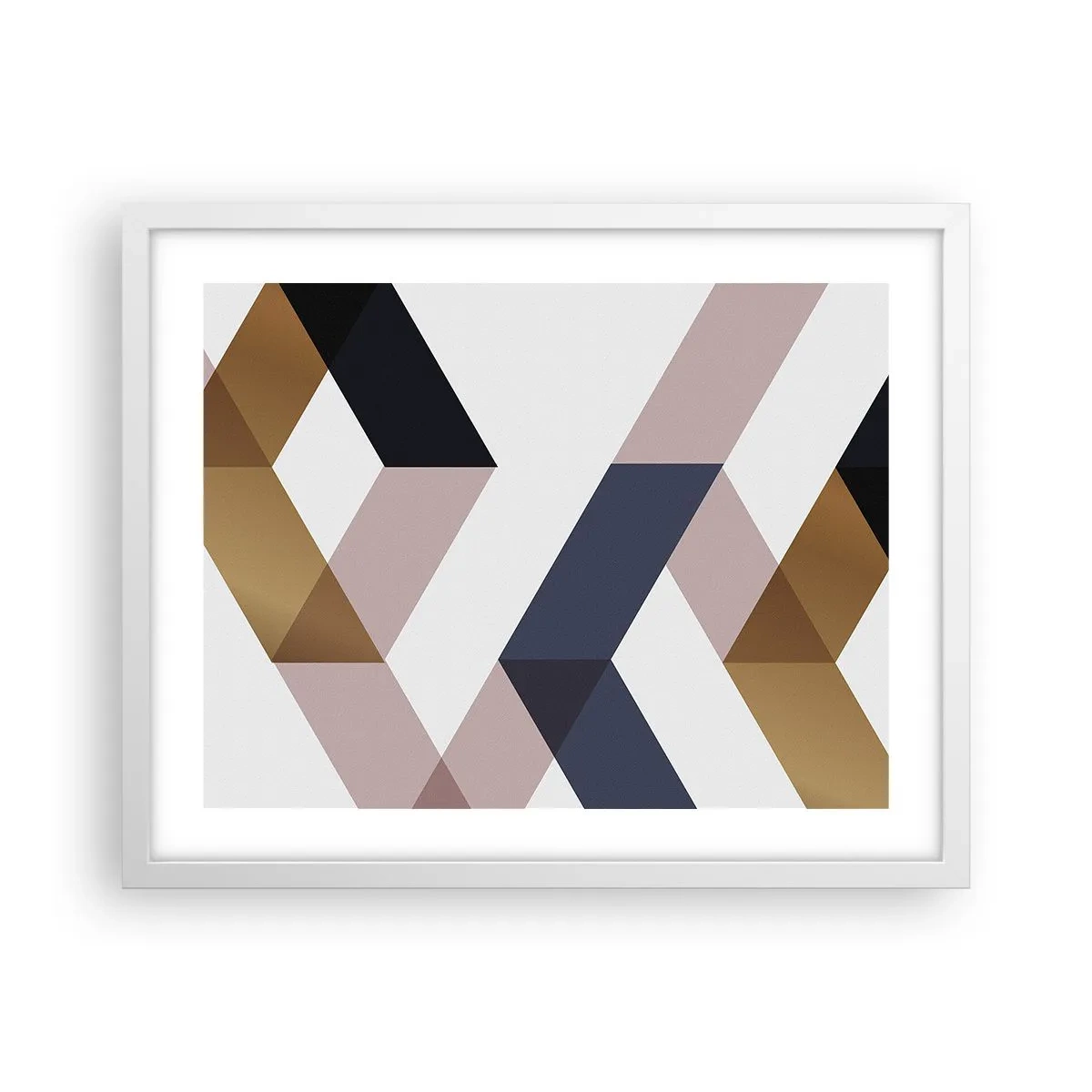 Plakat i hvid ramme - Planer og vinkler - 50x40 cm