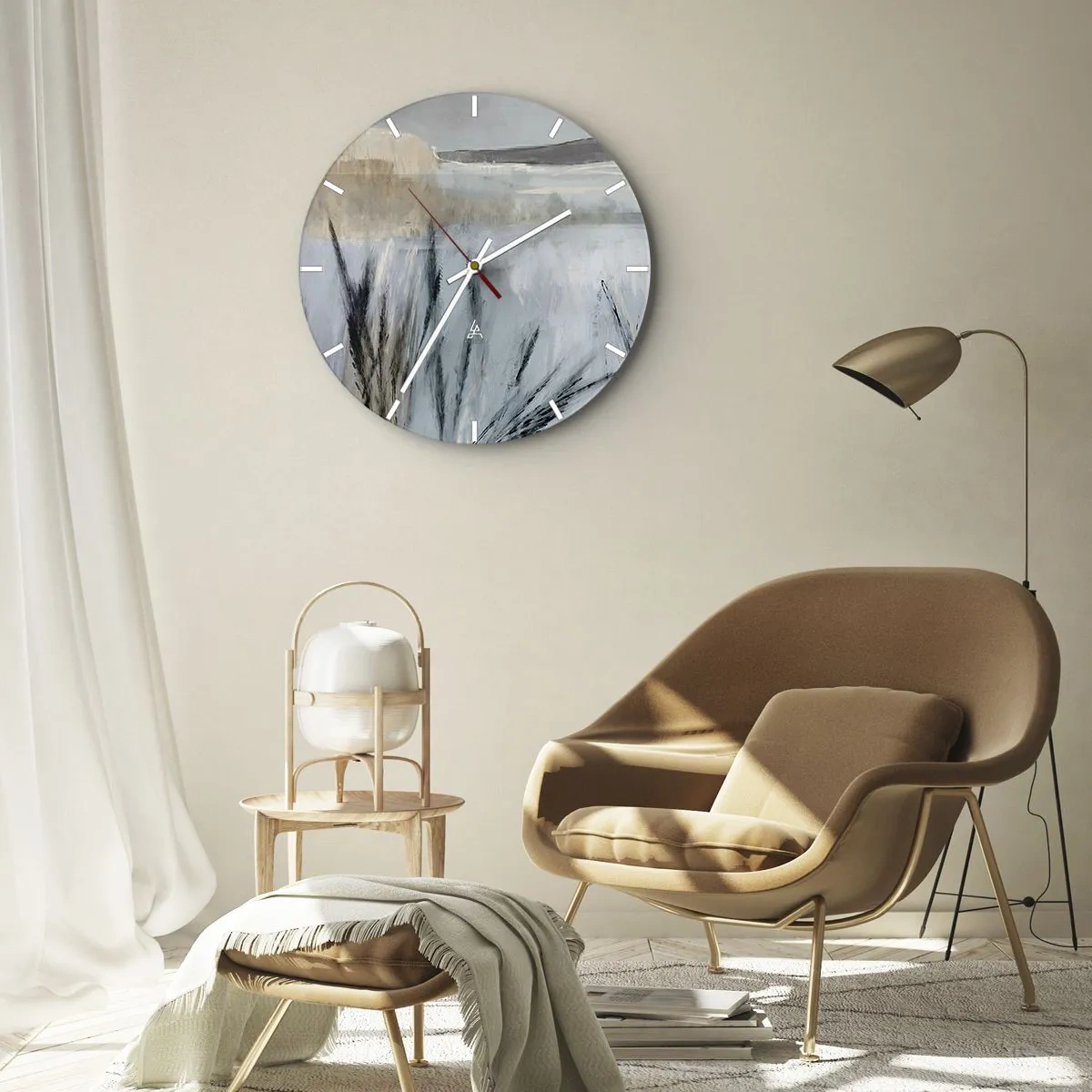 Vægur, Uret - Vintermarker - 40x40 cm