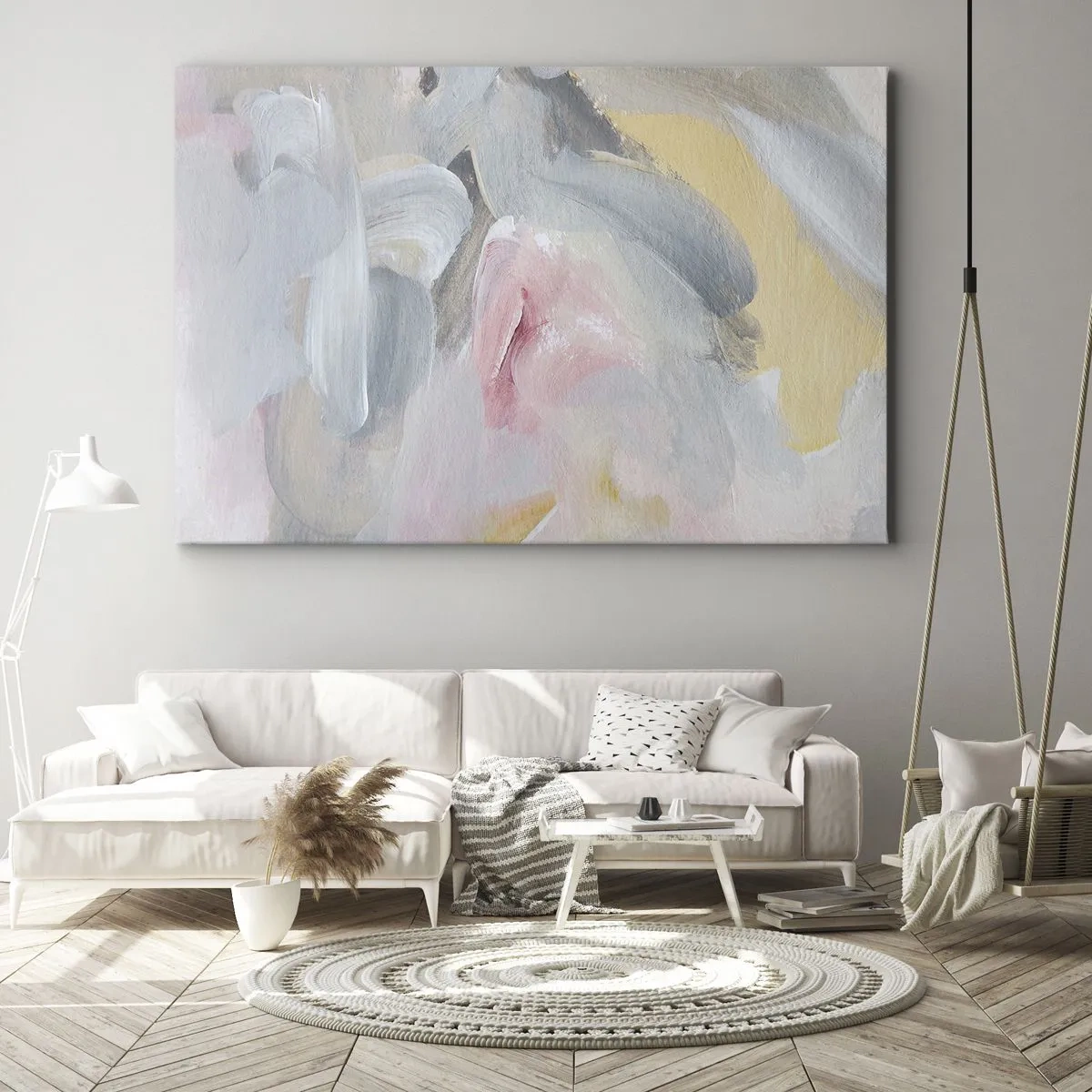 Lærredstryk - Billede på lærred - I en pastelfarvet verden - 70x50 cm