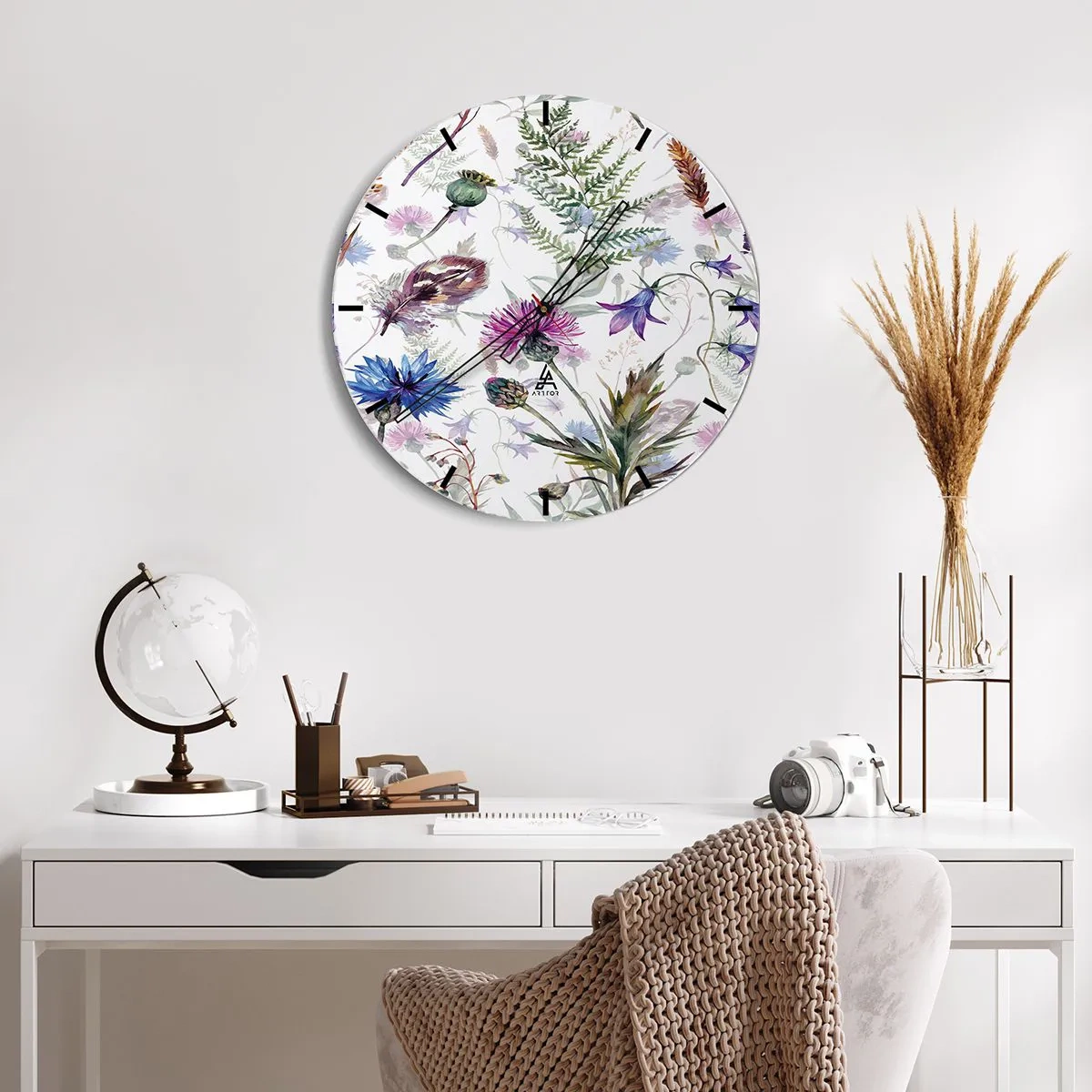 Vægur, Uret - Polsk herbarium - 40x40 cm