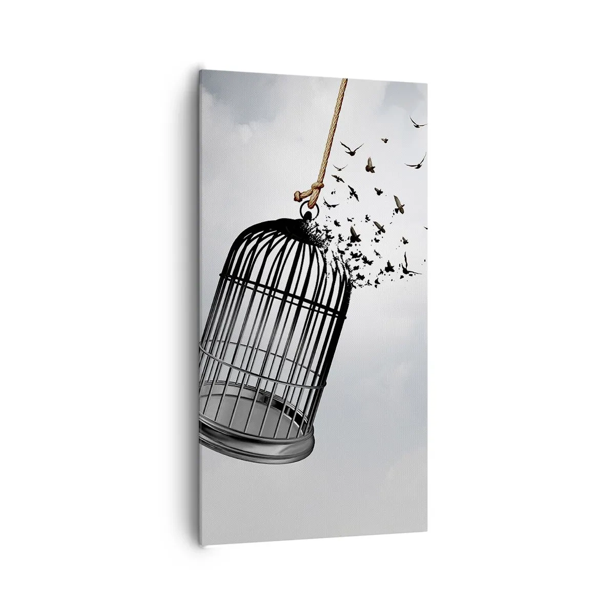 Lærredstryk - Billede på lærred - Tro...håb...frihed! - 65x120 cm