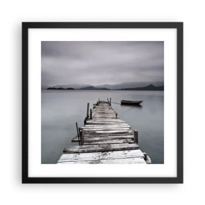 Plakat i sort ramme - Du kan tage af sted i morgen - 40x40 cm