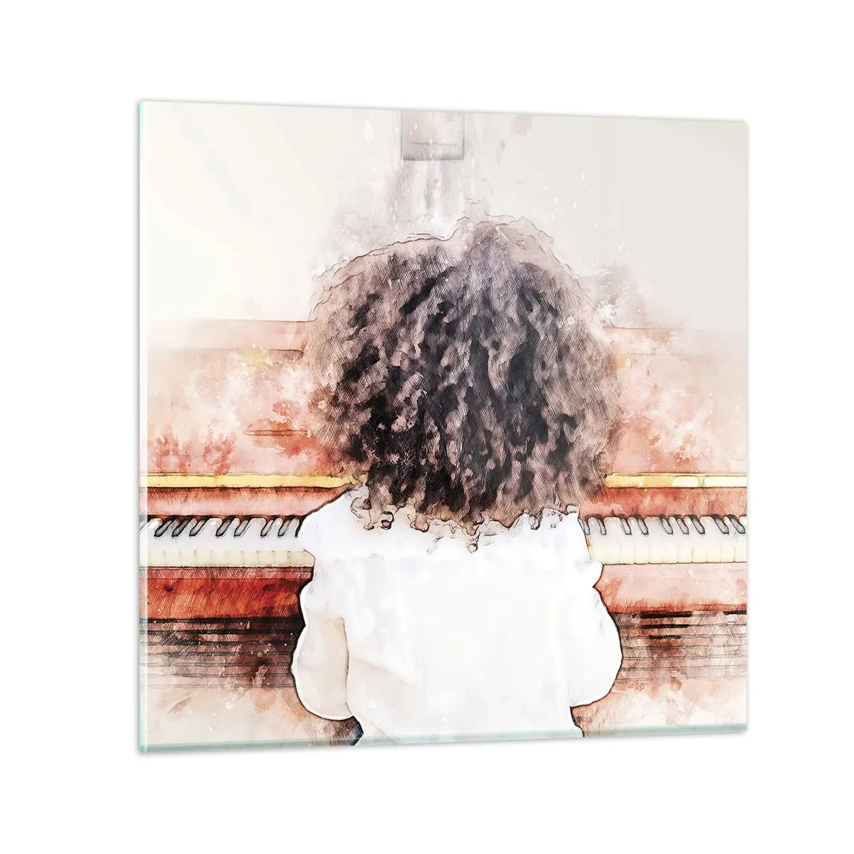 Billede på glas - i et ny verden - 40x40 cm