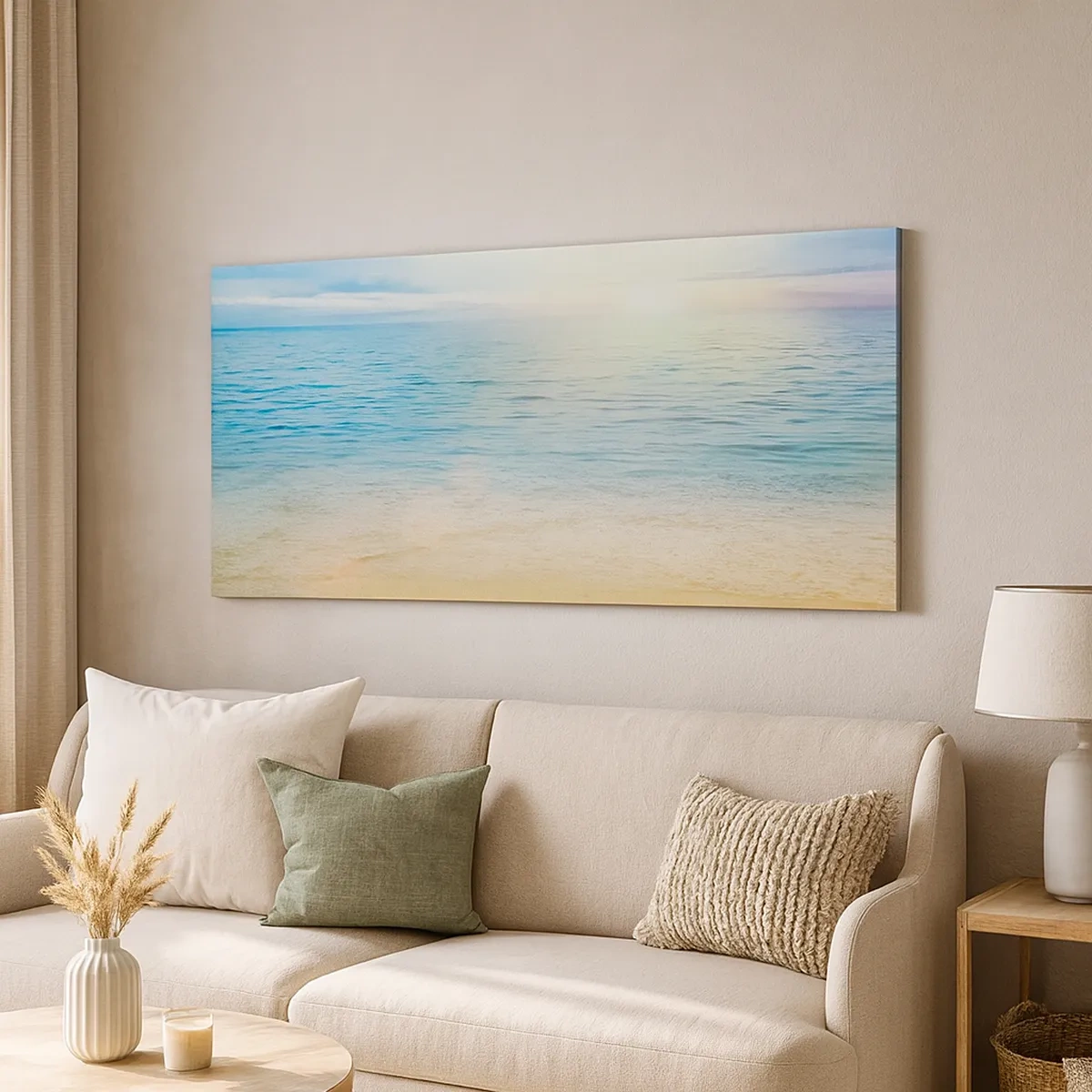 Lærredstryk - Billede på lærred - Det store blå - 30x30 cm