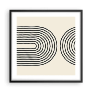 Plakat i sort ramme - Kommer snart... - 50x50 cm