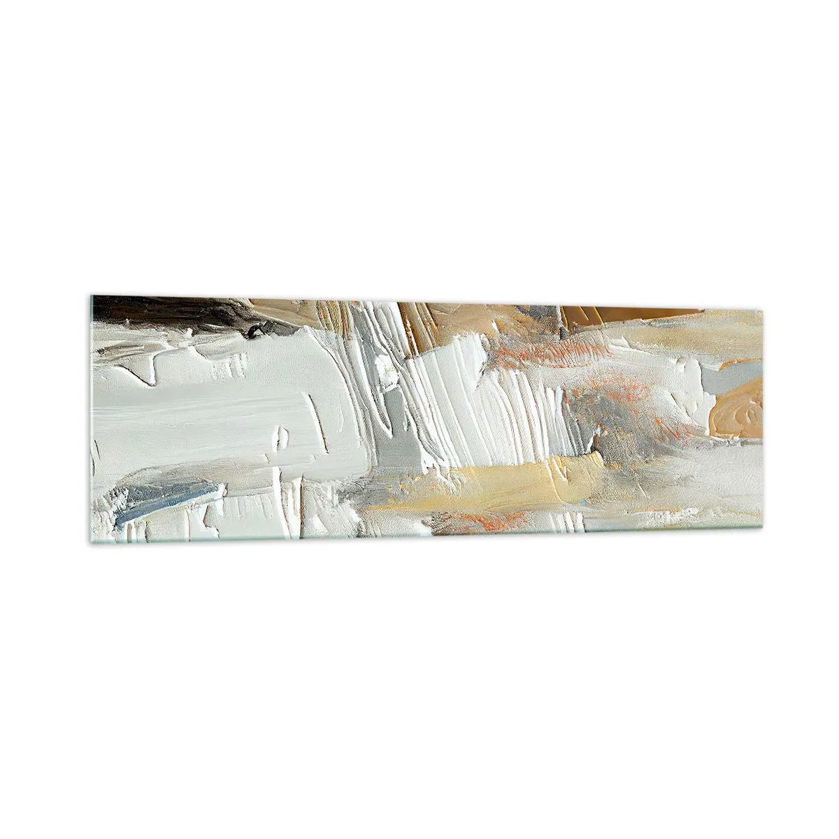 Billede på glas - Farverige lagdelinger - 160x50 cm