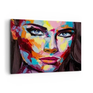 Lærredstryk - Billede på lærred - Også en farverig sjæl - 100x70 cm