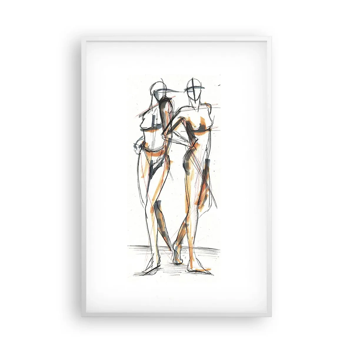 Plakat i hvid ramme - En undersøgelse af charme - 61x91 cm