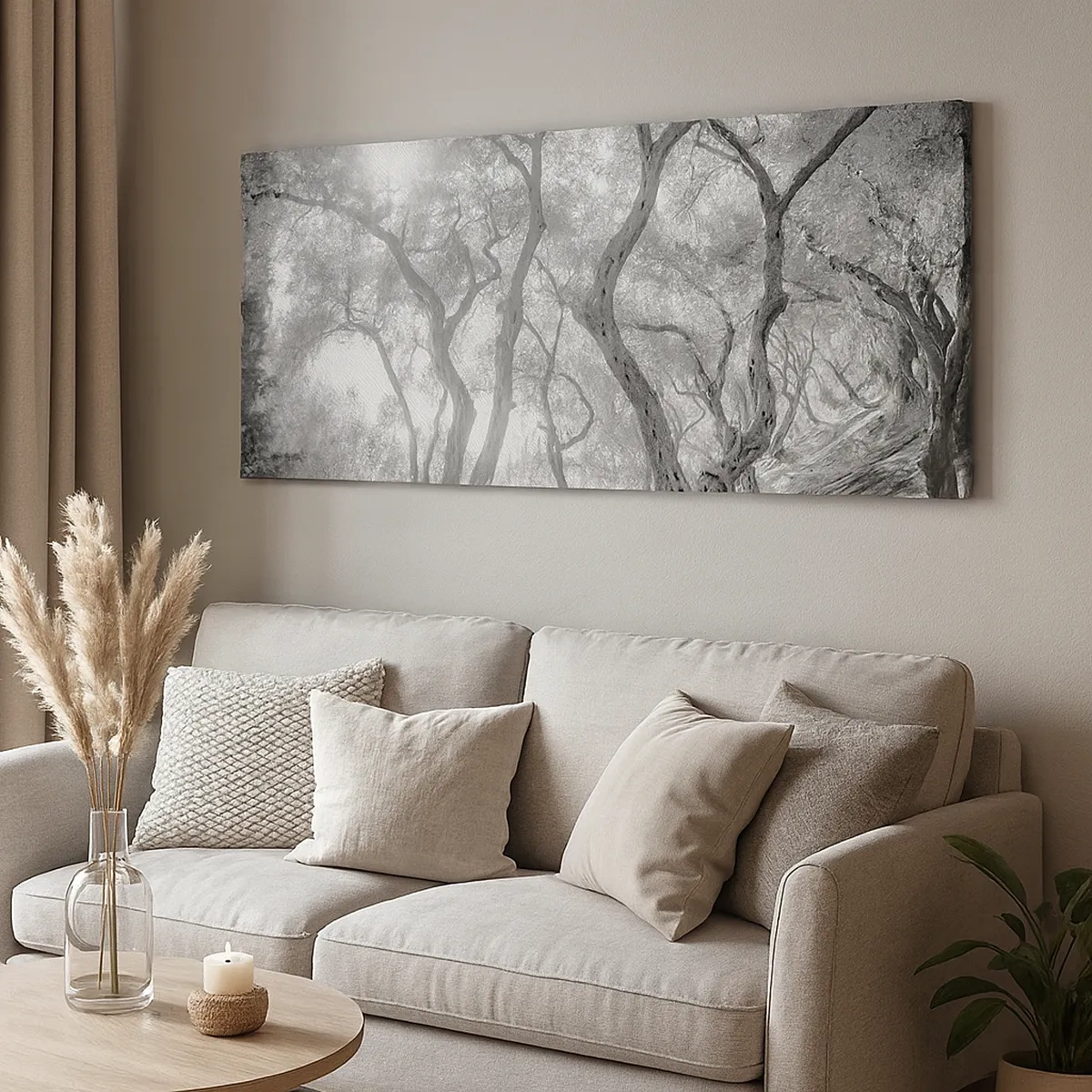 Lærredstryk - Billede på lærred - I en olivenlund - 30x30 cm