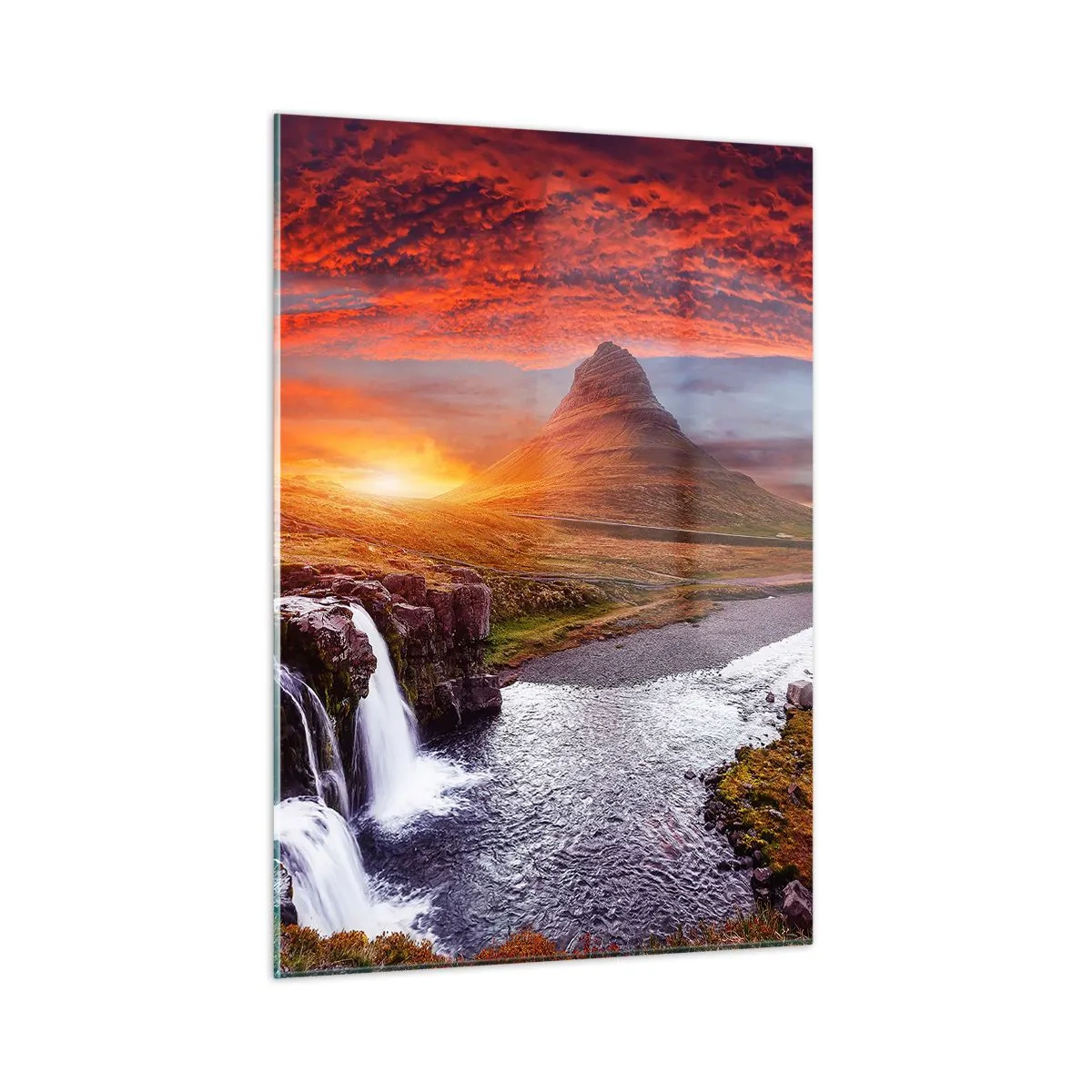 Billede på glas - En udsigt over Midgård - 50x70 cm