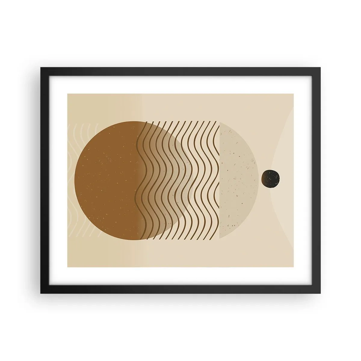 Plakat i sort ramme - Om geometriske figurers oprindelse - 50x40 cm