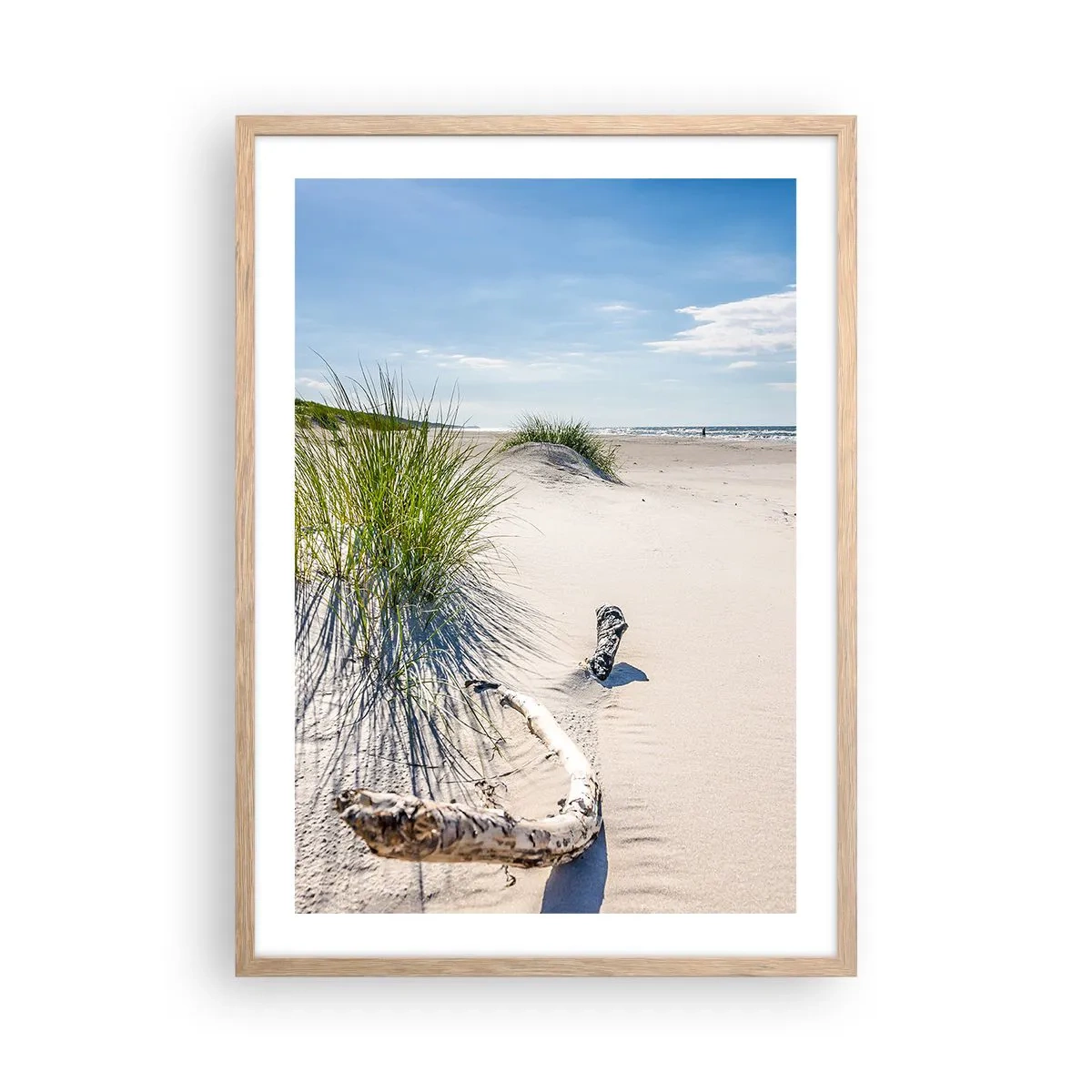 Plakat i ramme af lyst egetræ - Den smukkeste? Baltisk - 50x70 cm