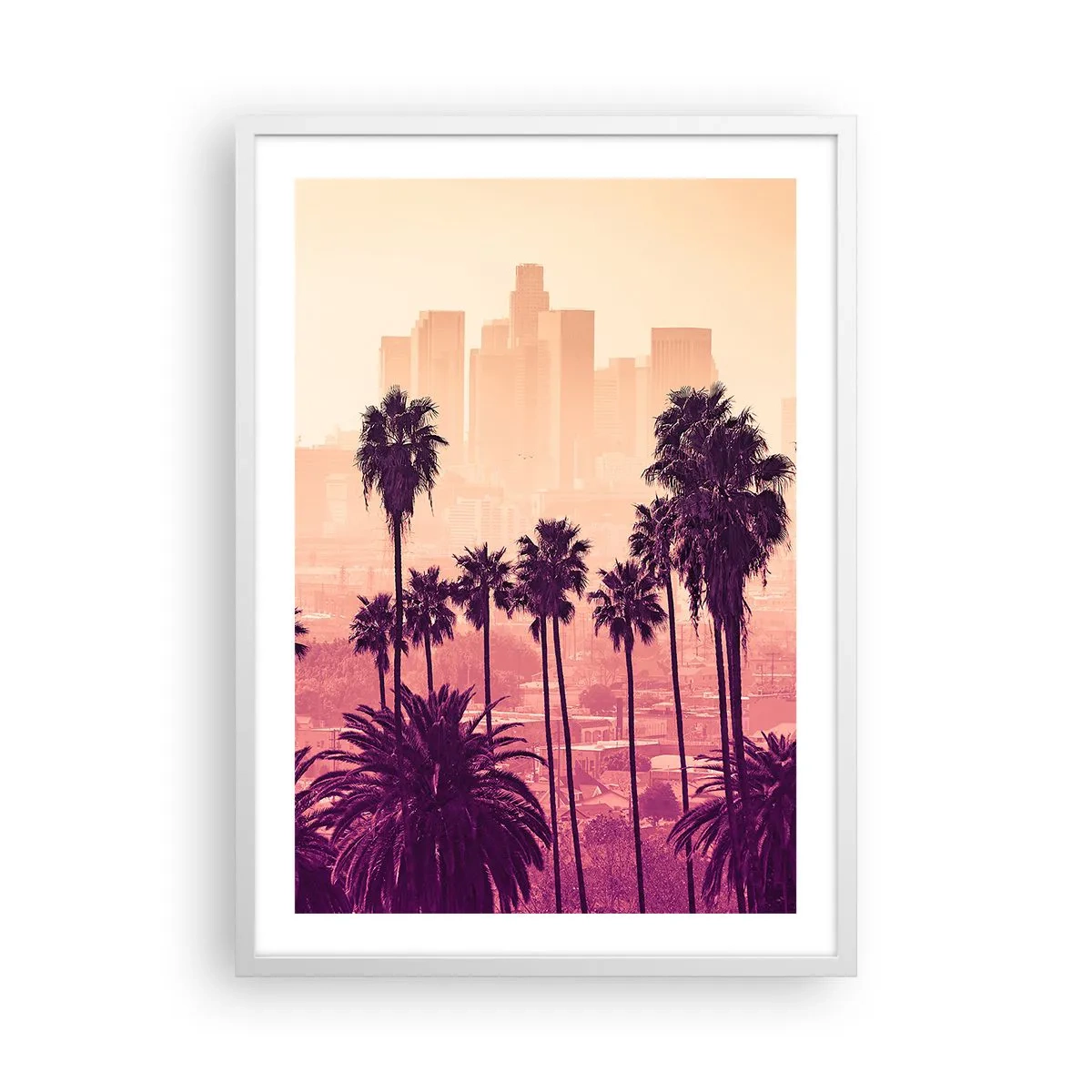 Plakat i hvid ramme - Landskab i Californien - 50x70 cm