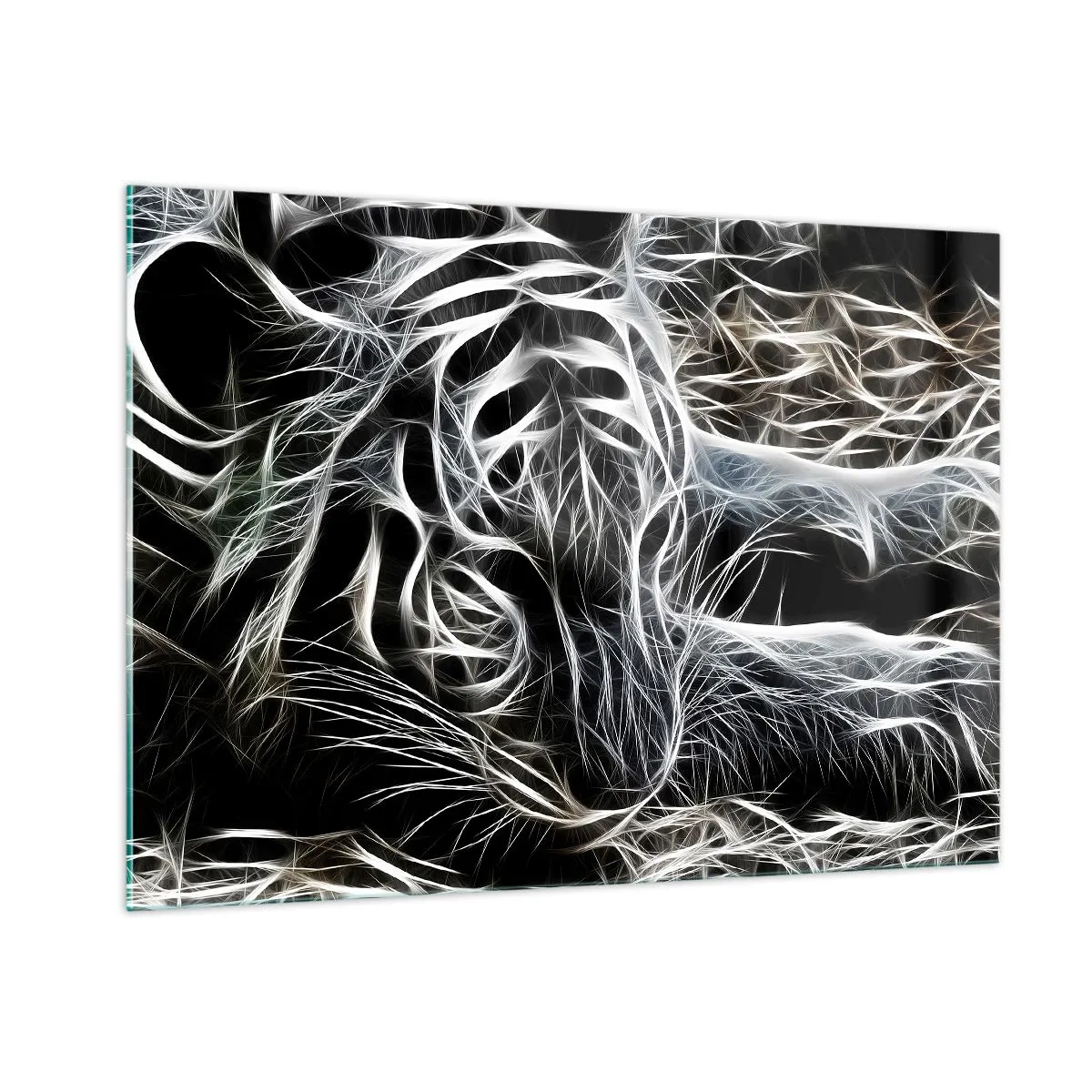 Billede på glas - En undersøgelse af kattens lethed - 100x70 cm