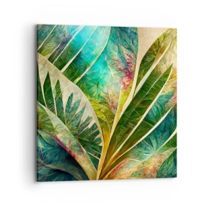 Lærredstryk - Billede på lærred - Farver fra troperne - 70x70 cm