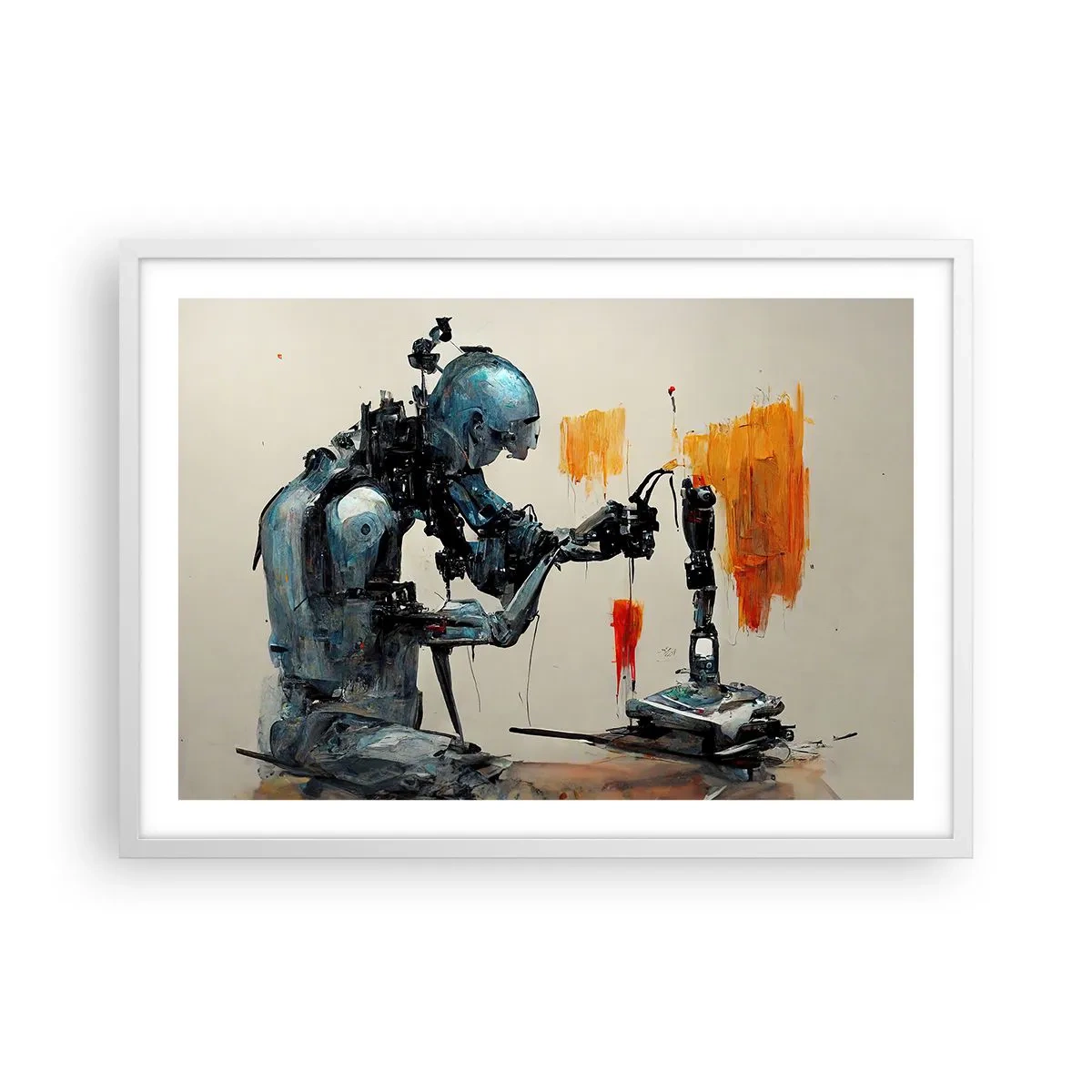 Plakat i hvid ramme - Kommer i morgen... - 70x50 cm