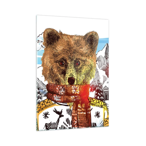 Billede på glas - Bjørnehytten - 50x70 cm