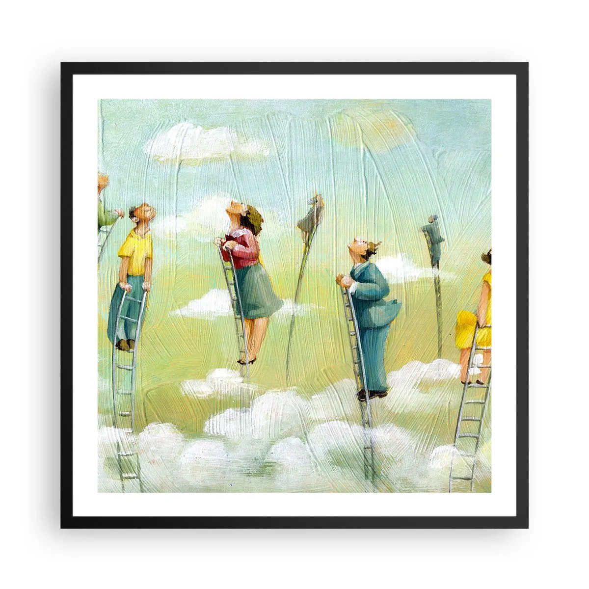 Plakat i sort ramme - Bag din drøm - 60x60 cm