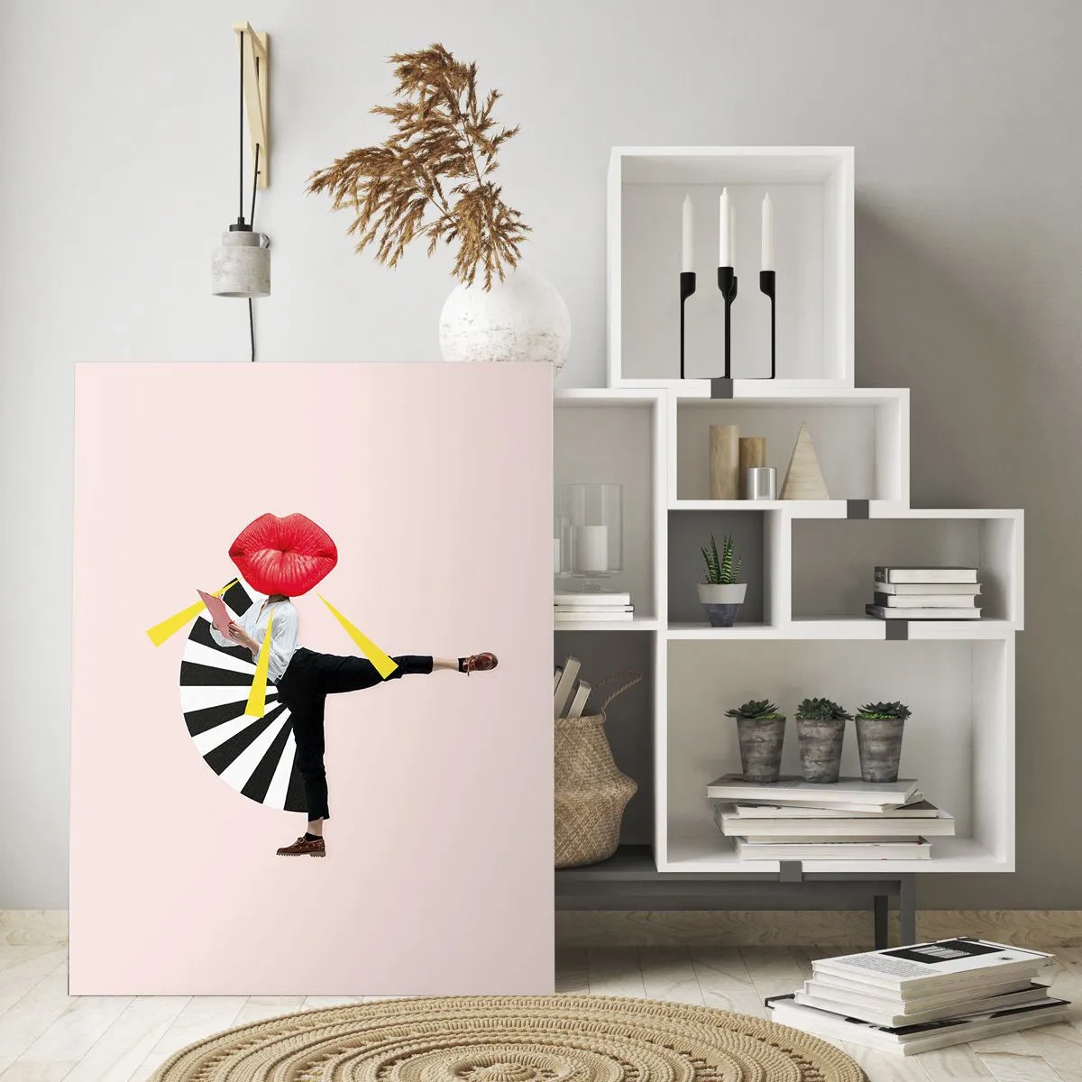 Billede på glas - Surrealistisk popkunst - 50x70 cm