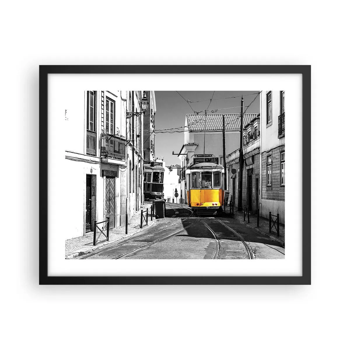 Plakat i sort ramme - Lissabons ånd - 50x40 cm