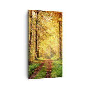 Lærredstryk - Billede på lærred - Skovgylden stilhed - 55x100 cm