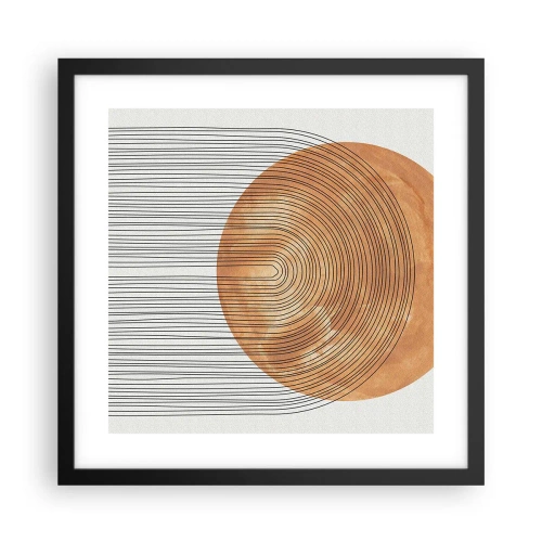 Plakat i sort ramme - En solrig komposition - 40x40 cm