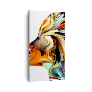 Lærredstryk - Billede på lærred - En eksplosion af fantasi - 45x80 cm