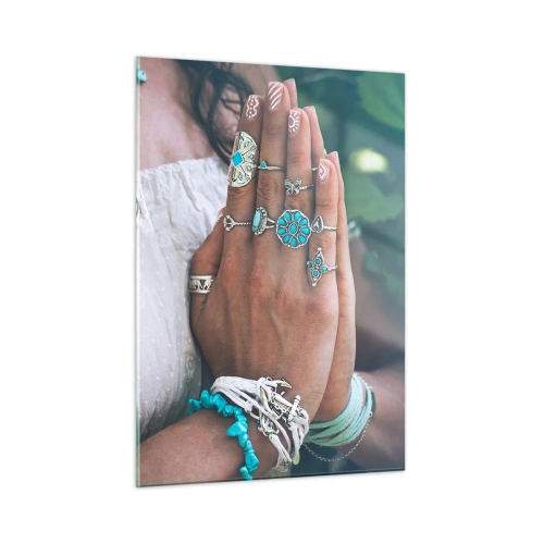 Billede på glas - Velkommen til værens centrum - 50x70 cm