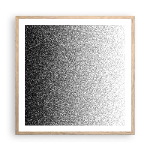 Plakat i ramme af lyst egetræ - På vej mod lyset - 60x60 cm