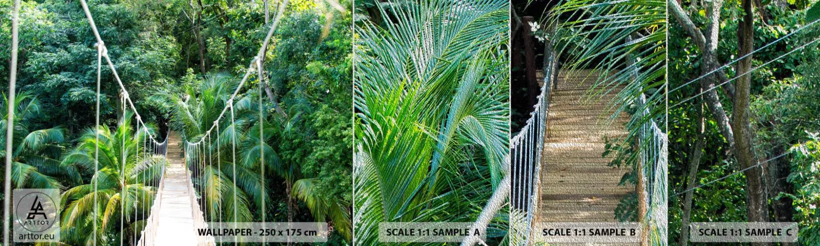 Prøve Fototapet Premium Sand - Velkommen til junglen! - Landskab, Jungle, Honduras - 100x30 cm