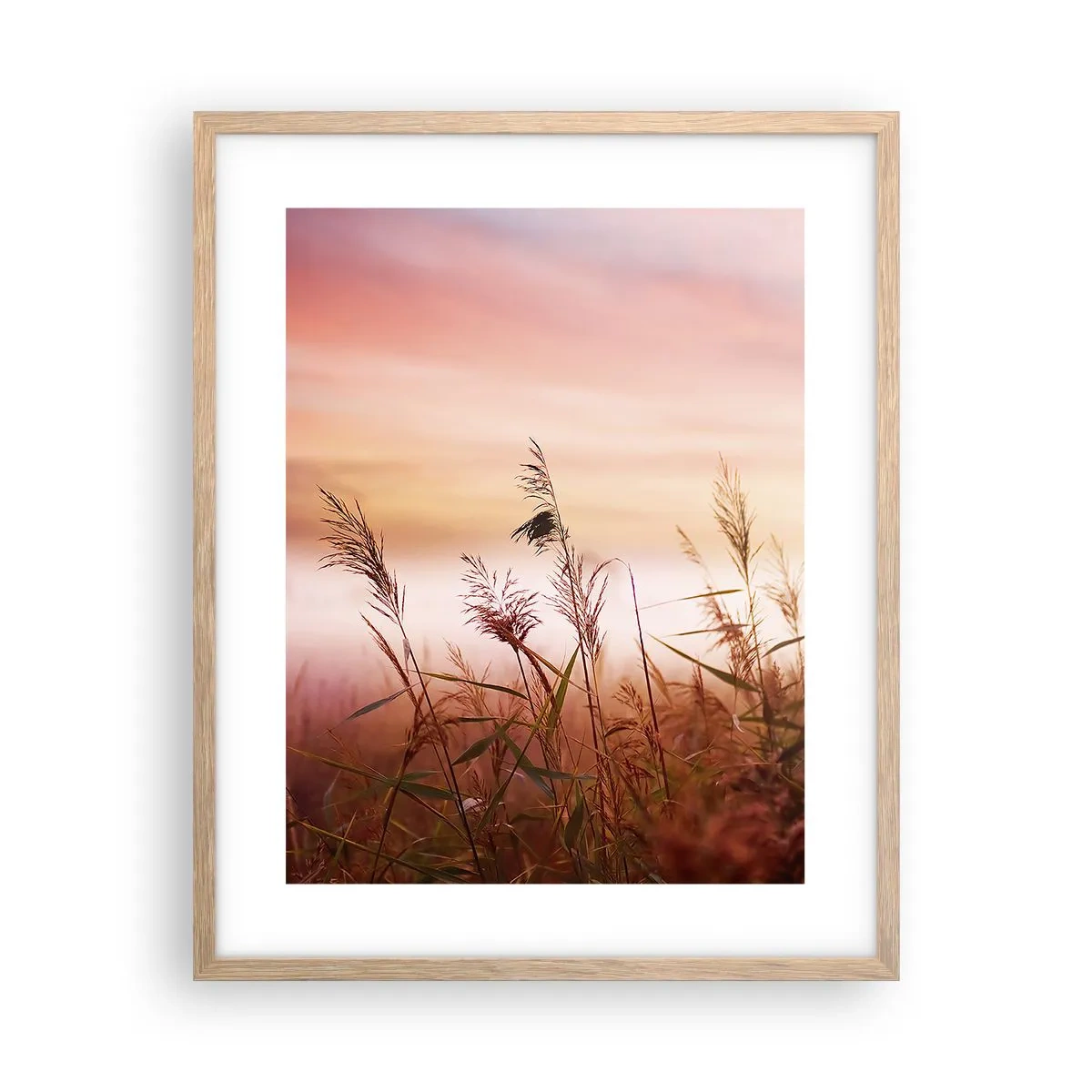 Plakat i ramme af lyst egetræ - Drager, blæsere, vind - 40x50 cm