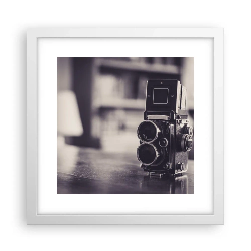 Plakat i hvid ramme - Magien i et gammelt fotografi - 30x30 cm