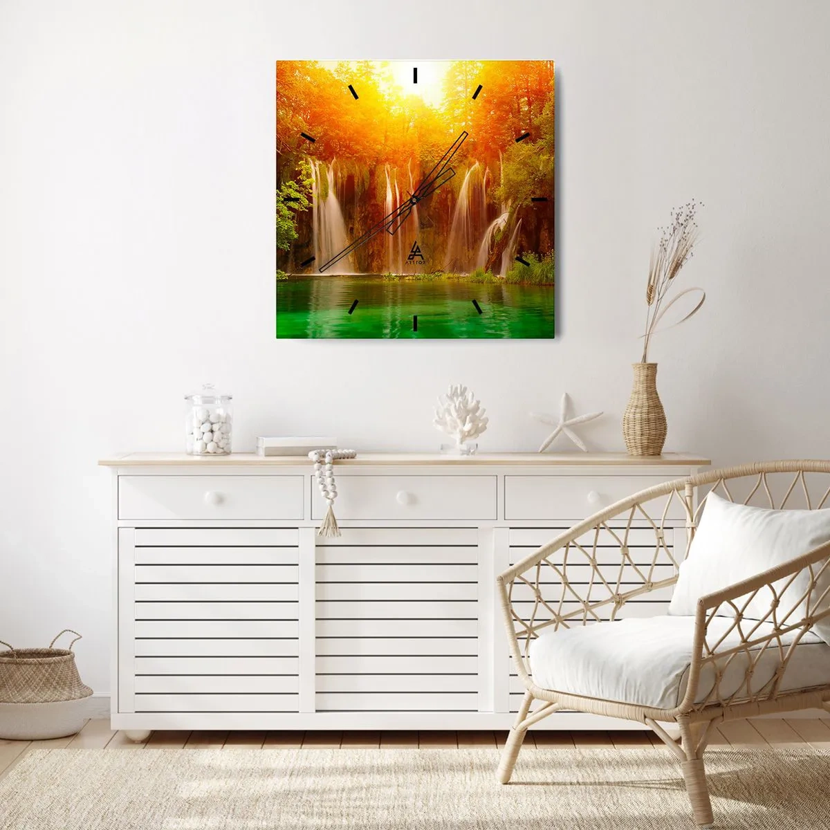 Vægur, Uret - I solskin og skygge - 40x40 cm