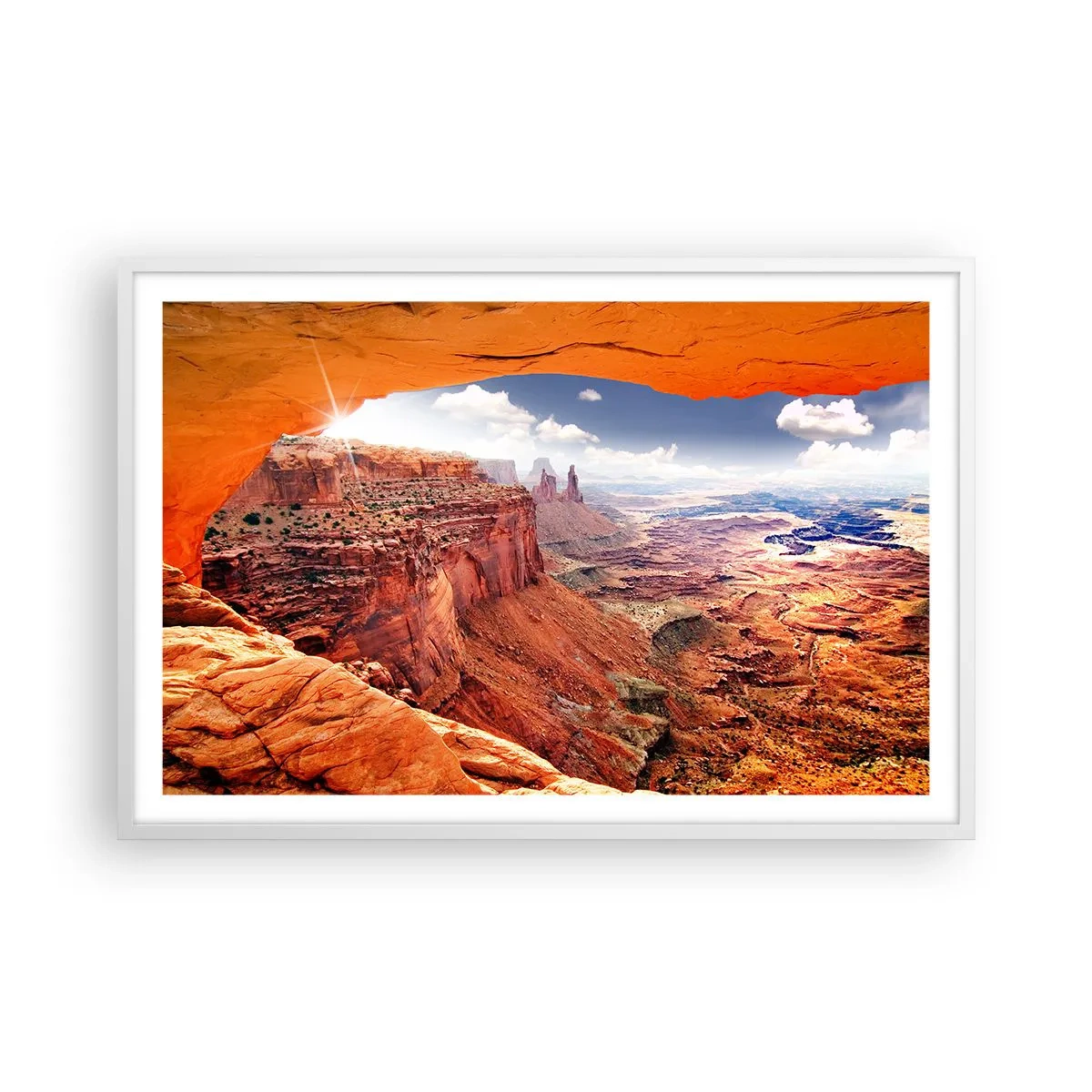 Plakat i hvid ramme - Udskåret af naturen selv - 91x61 cm