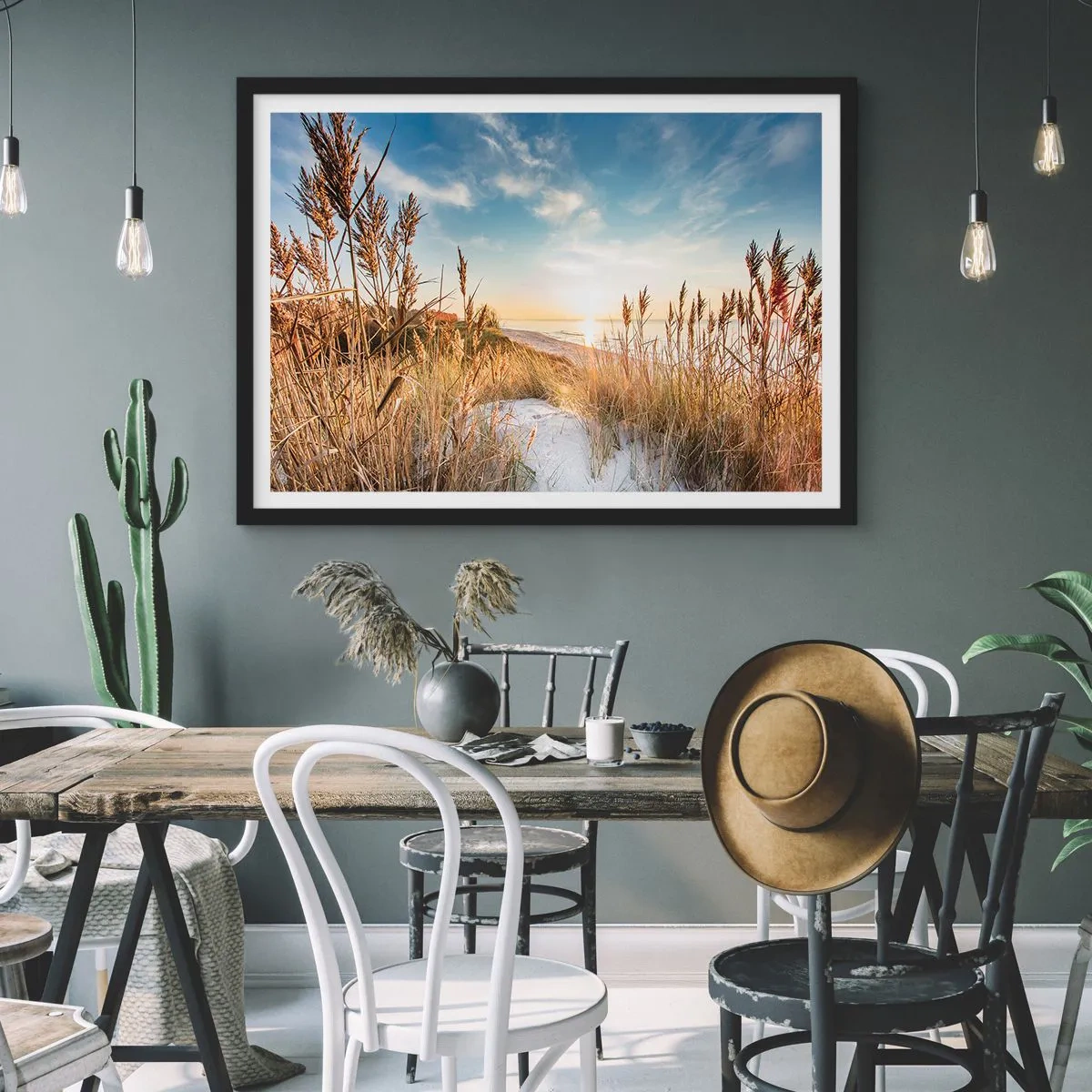 Plakat i sort ramme - Nordstrand - 40x30 cm