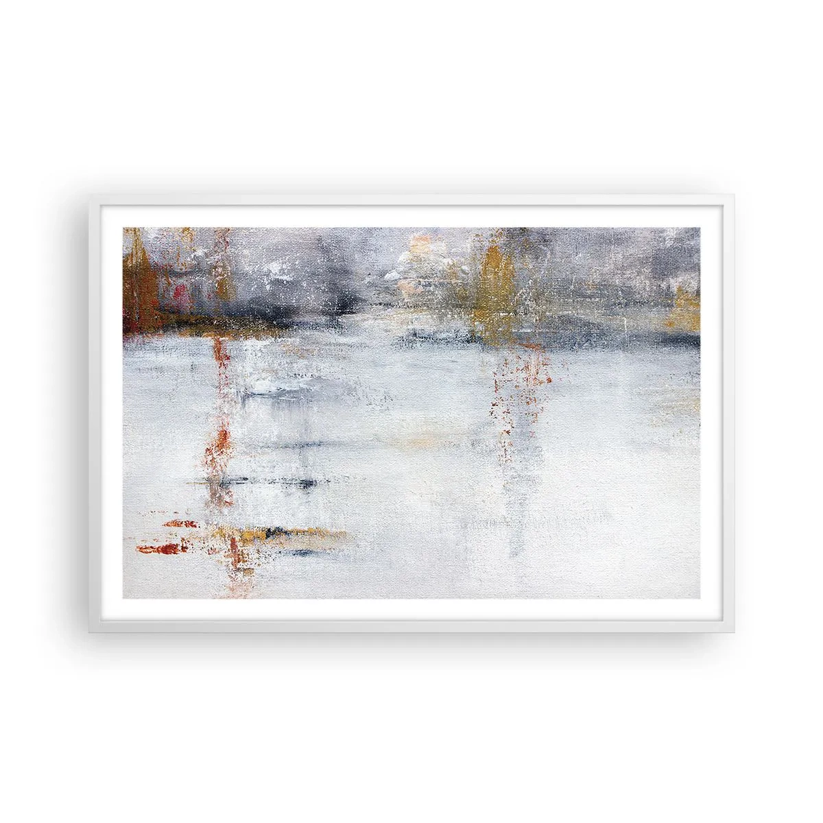 Plakat i hvid ramme - Bag lufttæppet - 91x61 cm