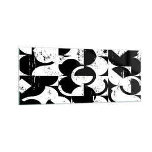 Billede på glas - Hvid er hvid og sort er sort - 100x40 cm