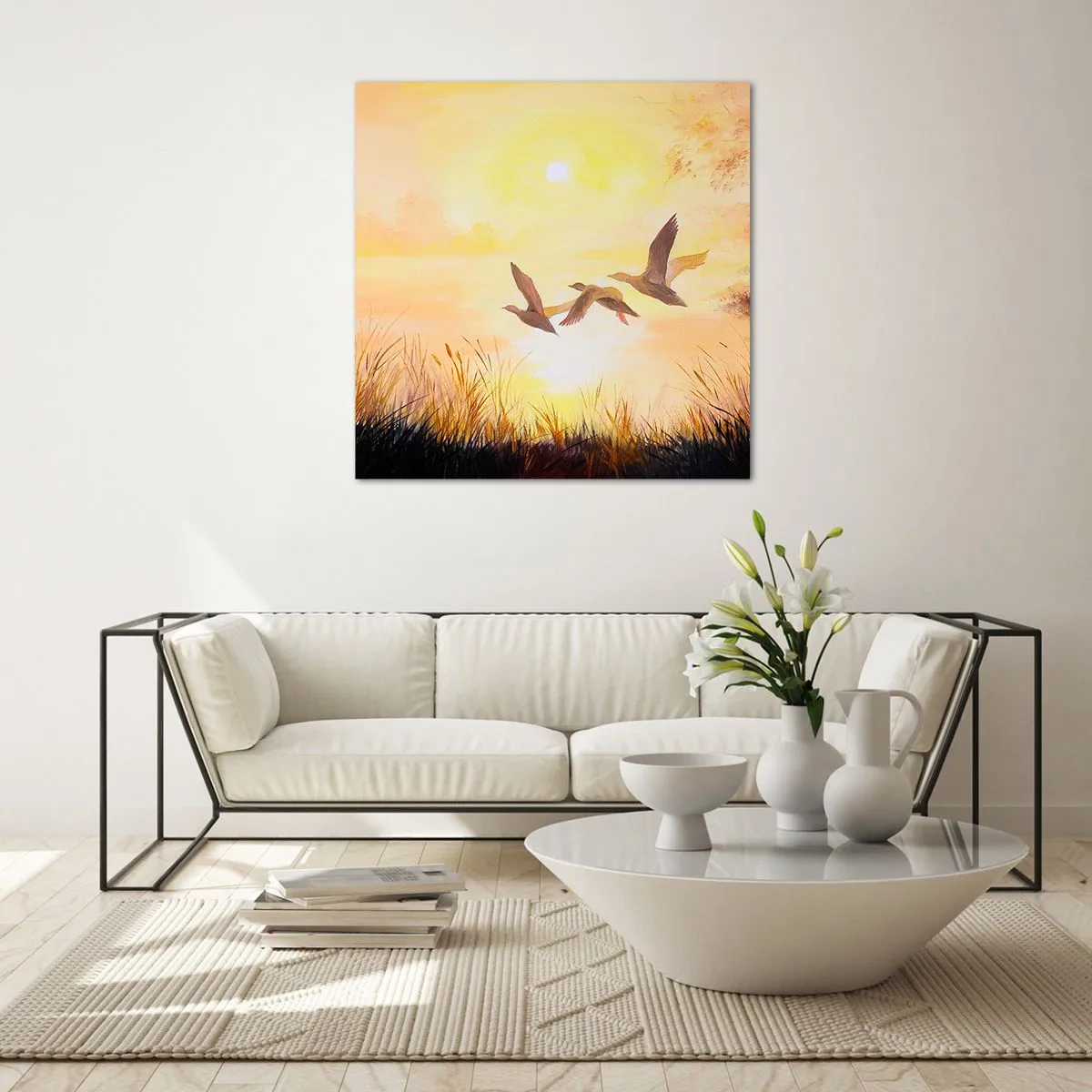 Billede på glas - Starten på en lang rejse - 70x70 cm