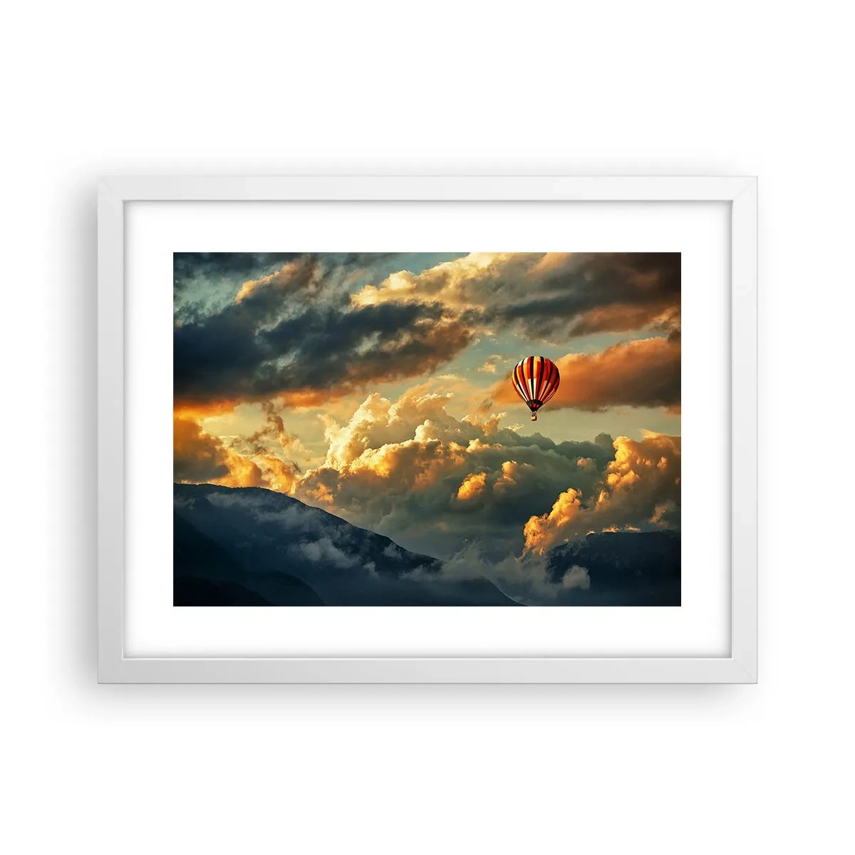 Plakat i hvid ramme - Jeg går, fordi jeg vil - 40x30 cm