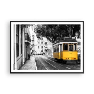 Plakat i sort ramme - Og en fado i baggrunden - 100x70 cm