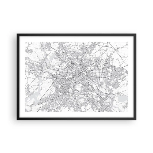 Plakat i sort ramme - Berlins blomst - 70x50 cm
