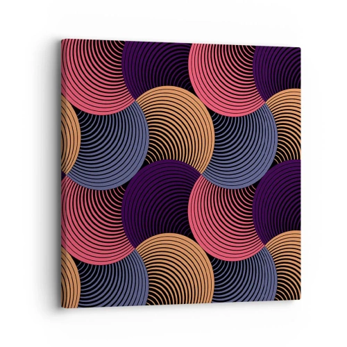 Lærredstryk - Billede på lærred - I en cirkulær rytme - 30x30 cm