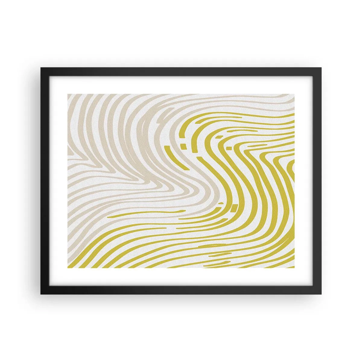 Plakat i sort ramme - Komposition med et blidt sving - 50x40 cm