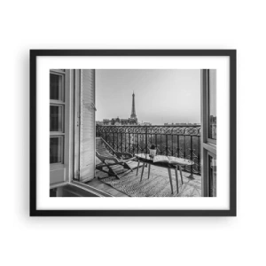 Plakat i sort ramme - Eftermiddag i Paris - 50x40 cm