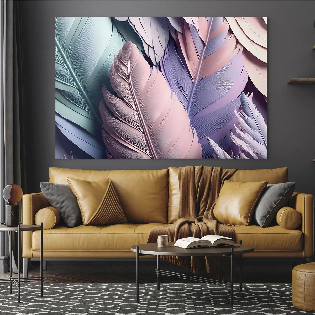 Billede på glas - Chik fugl - 120x80 cm