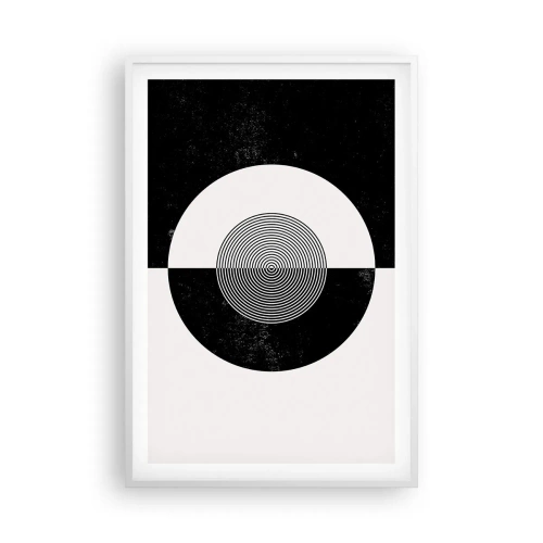 Plakat i hvid ramme - Harmoni i sort og hvidt - 61x91 cm