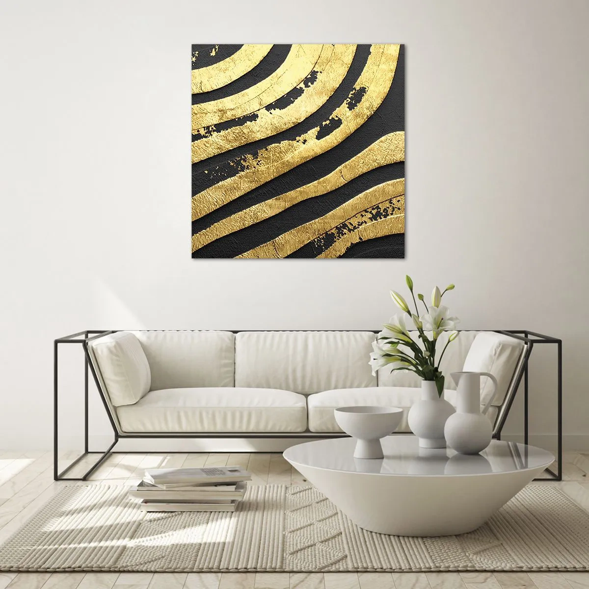 Billede på glas - Alt flyder - 40x40 cm