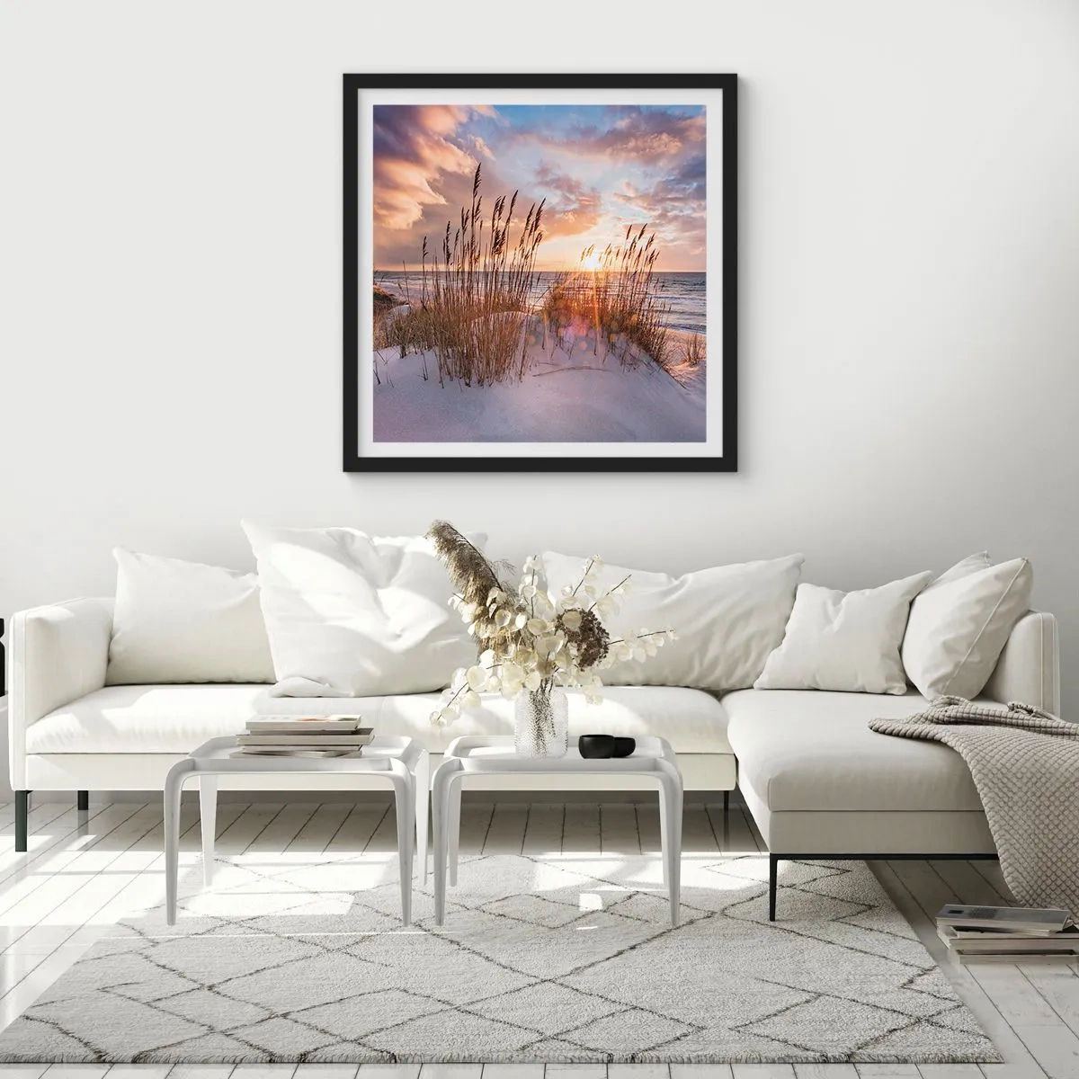 Plakat i sort ramme - Farvel til sol og vind - 40x40 cm